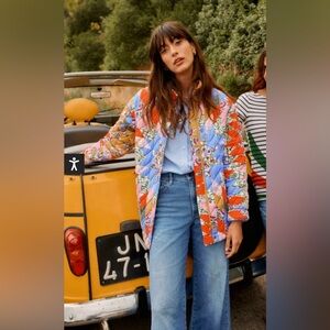 Boden oversized quilted patchwork jacket